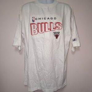 Vintage Logo Athletic NBA Chicago Bulls Embroidered Shirt XL NWT
